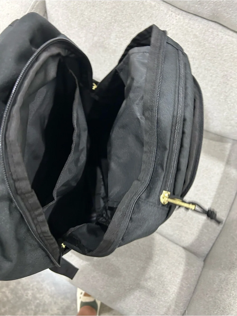 adidas classic school Black Backpack with Gold Logo new with tag